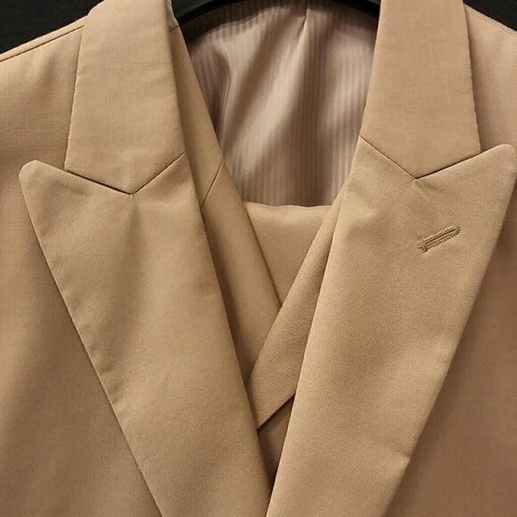 MEN'S E J SAMUEL TAUPE 1B SINGLE BREAST SUIT 42R - Picture 2 of 7